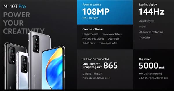 Xiaomi Mi10T y MI10T PRO
